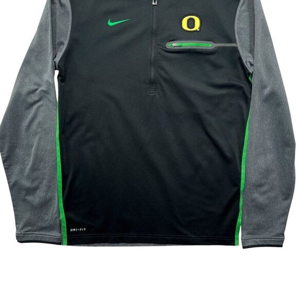 Nike Dri-Fit Men Size Small Oregon Ducks Embroidered 1/4 Zip Peformance Pullover - Picture 4 of 10